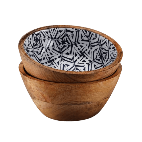 WOOD PRINTED BOWL (DECAL)